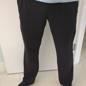 Lululemon Stretchy Men's Black Straight Leg Adjustable Waist Pants XL Athleasure